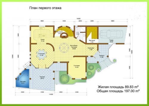 план  дом 1-й этаж